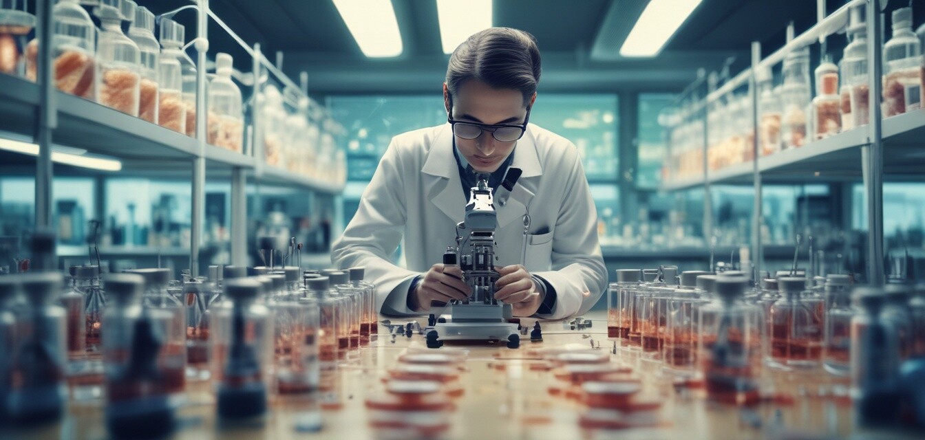 Nanotechnology research illustration